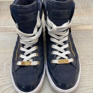 Guess navy high top sneakers